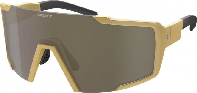 Очки спортивные Scott Shield Sunglasses, светло-коричневые Gold/Bronze Chrome