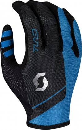 Перчатки с длинными пальцами Scott Traction Tuned LF, чёрно-синие Atlantic Blue/Black