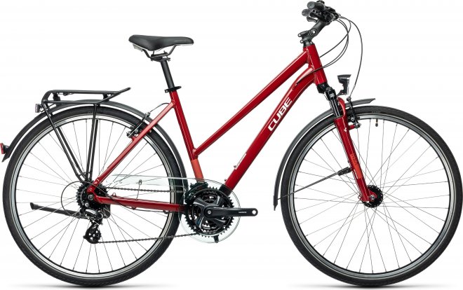 Велосипед Cube Touring Trapeze (2021) Dark Red/Grey