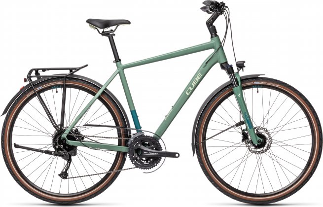Велосипед Cube Touring EXC (2021) Greenblue/Bluegreen