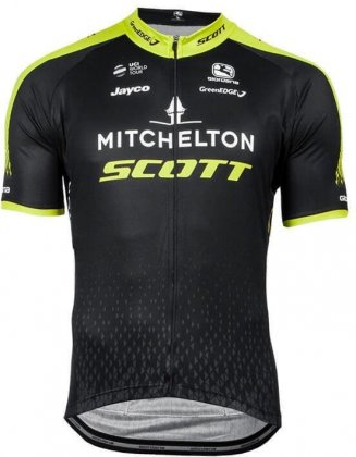 Веломайка с короткими рукавами Scott Mitchelton Vero Pro S/SL Shirt, чёрная с жёлтыми элементами Black/Sulphur Yellow