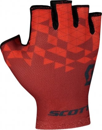 Перчатки с короткими пальцами Scott RC Team SF, красные Fiery Red/Dark Grey
