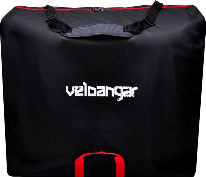 Чехол для складных велосипедов Veloangar 42, чёрный с красными лямками Black/Red