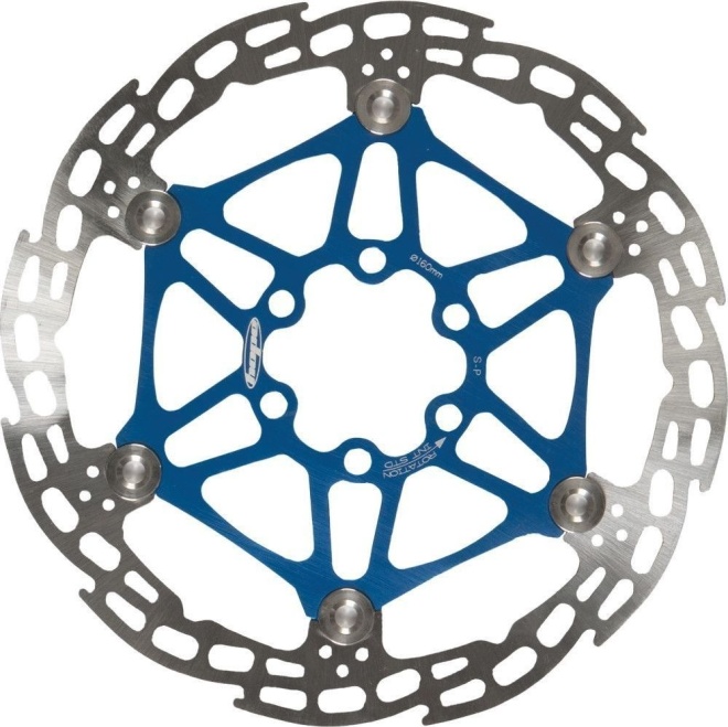 Тормозной диск Hope MM2/4 Saw, диаметр 160 мм, синий Blue