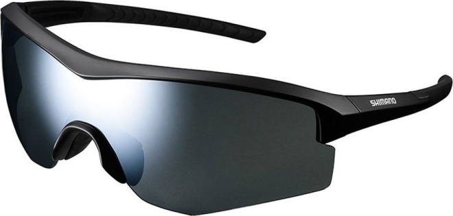 Очки спортивные Shimano Spark-MR, матовые чёрно-серебристые Black/Silver