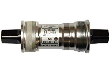 Каретка под квадрат Shimano BB-UN55, 68/115 мм (XL115), с болтами