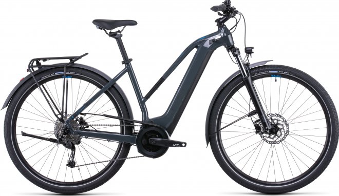 Велосипед Cube Touring Hybrid ONE 400 Trapeze (2022) Grey/Blue