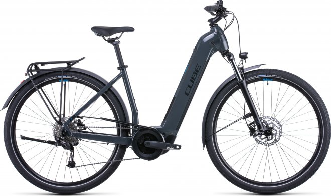 Велосипед Cube Touring Hybrid ONE 500 Easy Entry (2022) Grey/Blue