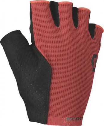 Перчатки с короткими пальцами Scott Essential Gel, красно-чёрные Tuscan Red/Dark Grey