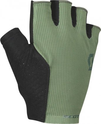 Перчатки с короткими пальцами Scott Essential Gel, зелёно-чёрные Frost Green/Smoked Green