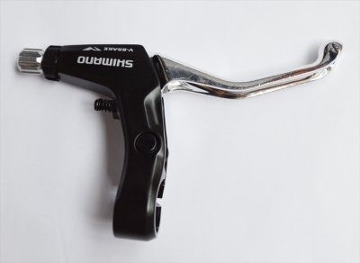Ручка тормозная правая под V-brake Shimano BL-M421, чёрно-серебристая