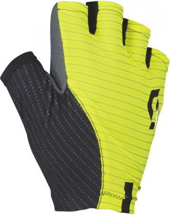 Перчатки с короткими пальцами Scott RC Ultimate Graphene SF Glove, жёлто-чёрные Sulphur Yellow/Black