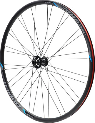 Колесо переднее Merida Comp 22 Disc, чёрное с синими элементами Black/Blue