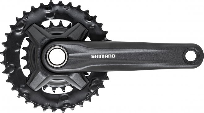 Система с интегрированным валом Shimano Acera FC-MT210-2, длина шатунов 170 мм, набор звёзд 36-22T