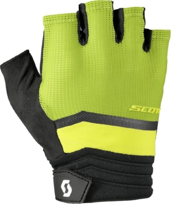 Перчатки с короткими пальцами Scott Perform, зелёно-жёлтые