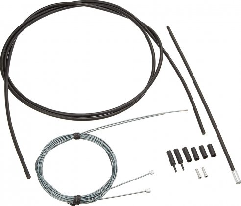 Комплект троса и рубашки для переключателя Shimano 105 Optislick RS900 Road Shifting Cable Set, чёрный Black