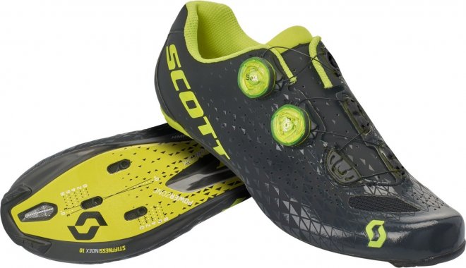 Велотуфли Scott Road RC Shoe, чёрно-жёлтые Matte Black/Sulphur Yellow