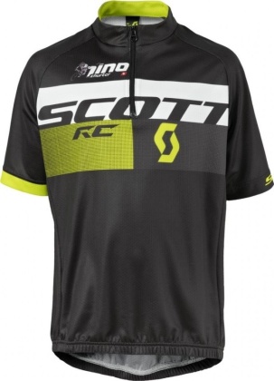 Джерси детское с коротким рукавом Scott RC Pro Jersey Junior Black/Sulphur Yellow