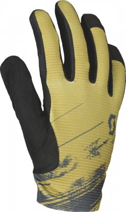 Перчатки с длинными пальцами Scott Ridance LF Glove, жёлто-чёрные Mud Green/Dark Grey