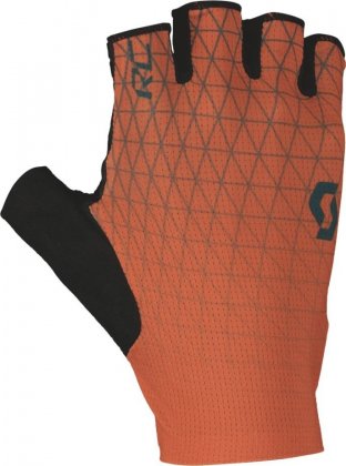 Перчатки с короткими пальцами Scott RC Pro SF Glove, оранжево-чёрные Braze Orange/Aruba Green
