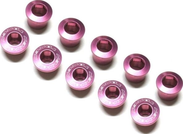 Комплект бонок Token Prime Alloy Chainring Bolts, розовый Pink