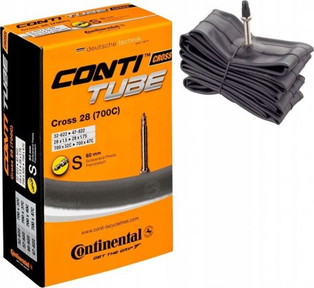 Камера Continental Tube Cross 28, 700x32-47C, ниппель Presta 60 мм