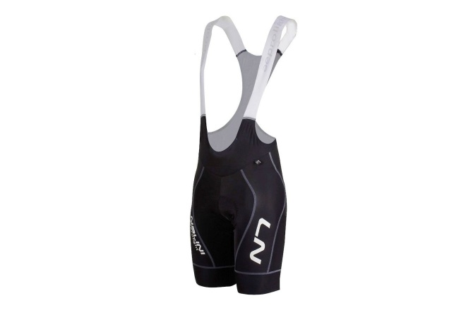 Велотрусы с лямками Nalini Aeprolight Bib Short Serie 3D, чёрные с белыми лямками