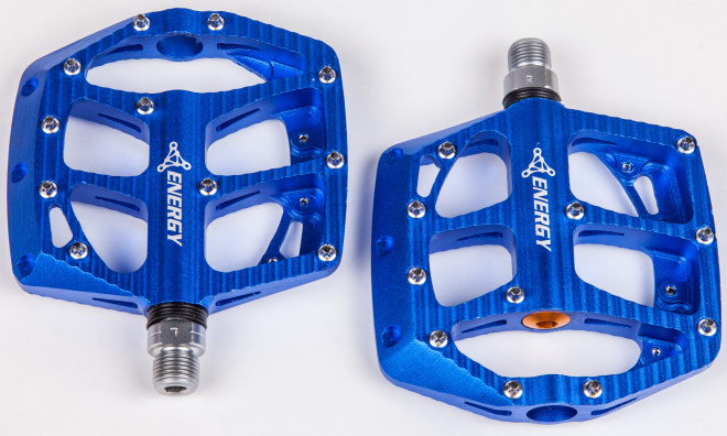 Педали-платформы Energy Bike Design AP522, синие Blue