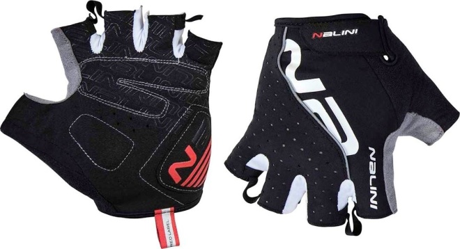 Перчатки с короткими пальцами Nalini Red Gloves, чёрные 4000