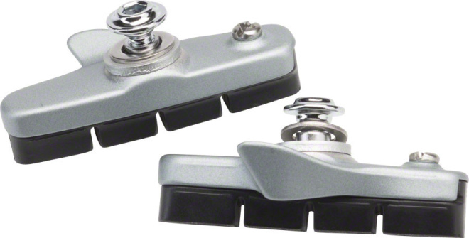 Тормозные колодки для клещевого U-brake Shimano 105 R55С4, серебристые Silver