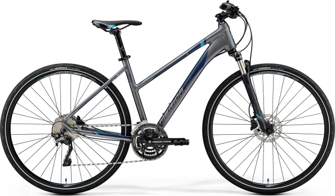 Велосипед Merida Crossway L 500 (2019) Silver/Blue