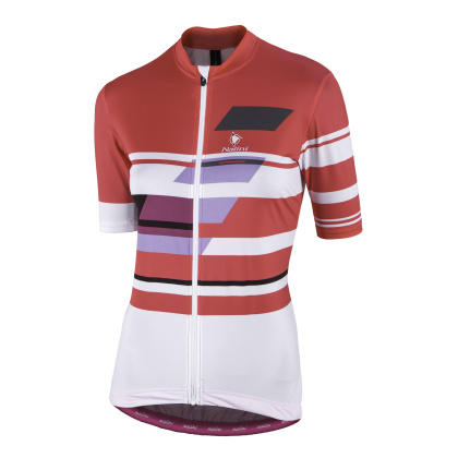 Джерси женское с короткими рукавами Nalini Dolomiti Lady Jersey, белое маджента с сиреневыми элементами 4755