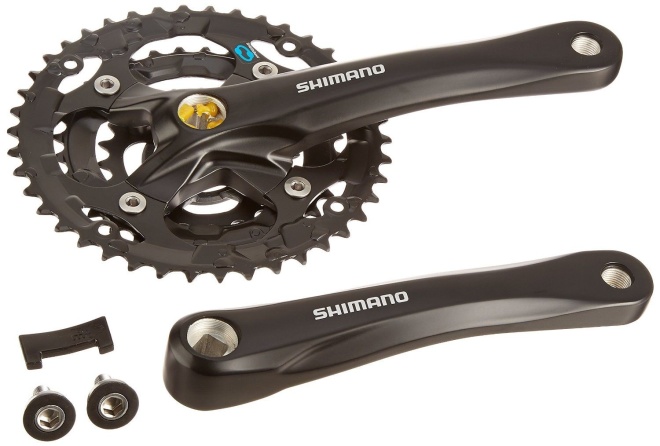 Система под квадрат Shimano Acera FC-M361, длина шатунов 175 мм, набор звёзд 42-32-22T, без защиты цепи, чёрная