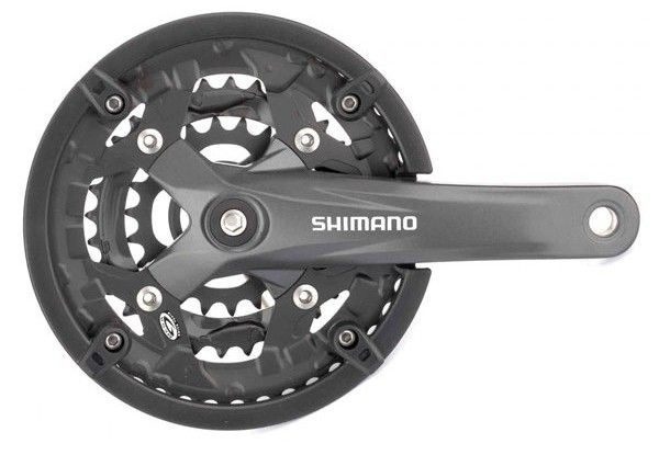 Система под квадрат Shimano Acera FC-M391, длина шатунов 175 мм, набор звёзд 44-32-22T, с защитой цепи, чёрная