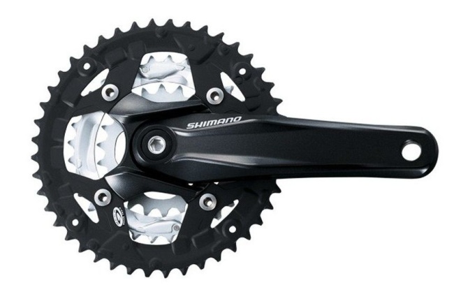 Система под квадрат Shimano Alivio FC-M430, длина шатунов 170 мм, набор звёзд 44-32-22T, чёрная