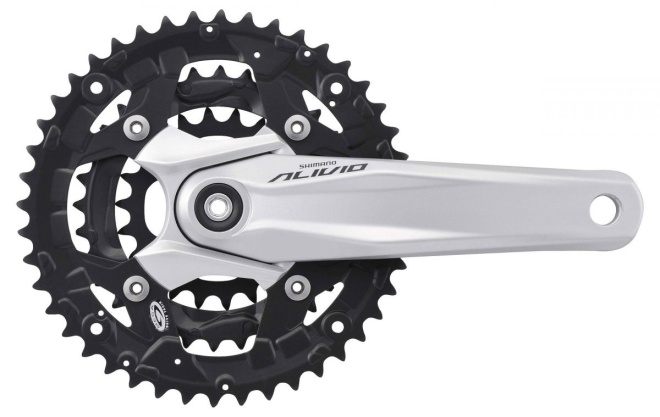 Система под квадрат Shimano Alivio FC-M430, длина шатунов 170 мм, 44-32-22T, серебристая