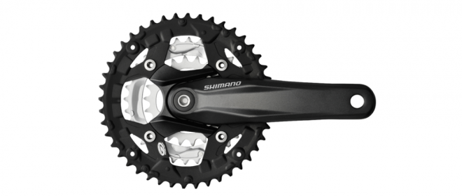 Система под квадрат Shimano Alivio FC-M430, длина шатунов 175 мм, набор звёзд 44-32-22T, с защитой цепи, чёрная