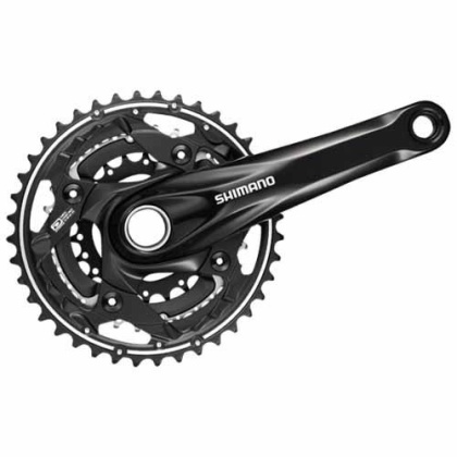 Система с интегрированным валом Shimano FC-M622, длина шатунов 175 мм, набор звёзд 40-30-22T, чёрная