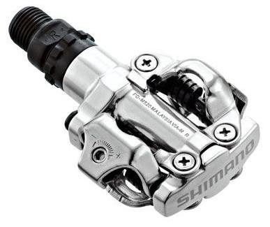 Педали контактные Shimano PD-M520, серебристые Silver