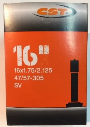 Камера CST 16x1.75/2.125 (47/57-305), Standard Tube, автониппель Schrader (AV)