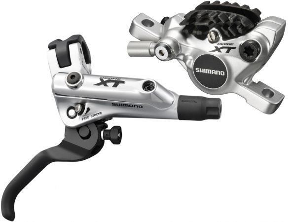 Тормоз дисковый гидравлический с радиатором Shimano Deore XT M785, серебристый