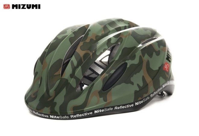 Шлем детский Mizumi Spark K-800 Camouflage S, матовый зелёный