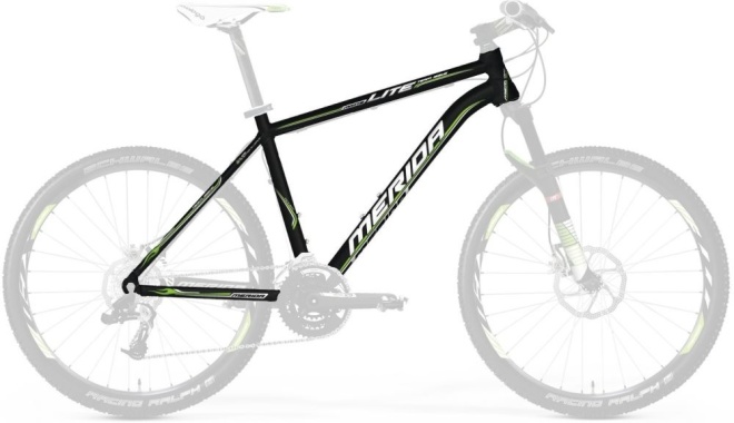 Рама велосипеда Merida Big.Nine Lite Team Issue, чёрно-зелёная