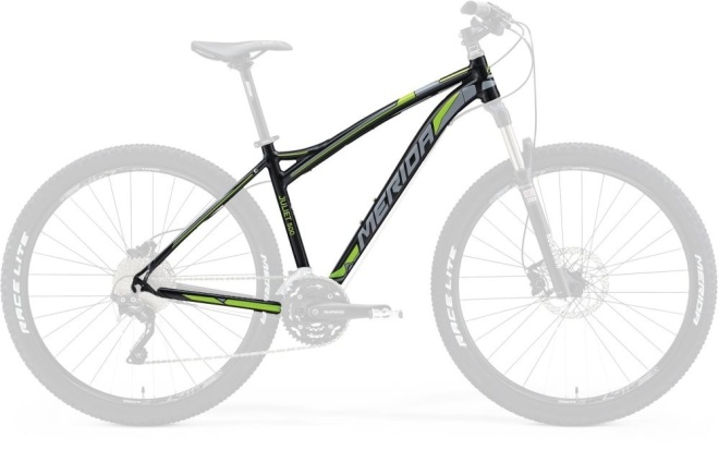Рама велосипеда женская Merida Juliet 500-B, чёрно-серо-зелёная