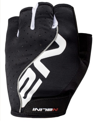 Перчатки с короткими пальцами Nalini Red Gloves, чёрно-белые
