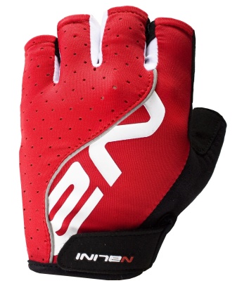 Перчатки с короткими пальцами Nalini Red Gloves, красно-чёрные