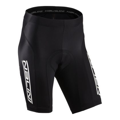 Велотрусы без лямок Nalini Roadcycling Short, чёрные с белыми элементами 4000