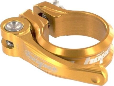 Хомут для подседельного штыря Hope Seat Clamp QR, диаметр 36.4 мм, золотистый Gold