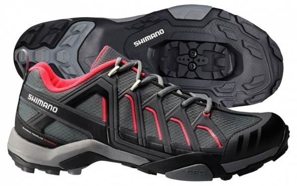 Велообувь женская Shimano SH-WM34, чёрно-красная Black/Red