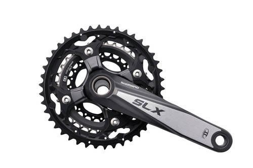 Система с интегрированным валом Shimano SLX FC-M660-10, длина шатунов 175 мм, набор звёзд 42-32-24T